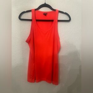 FINAL PRICE Women's Bright Orange Sleeveless Tank Top - Modern Everyday Layering